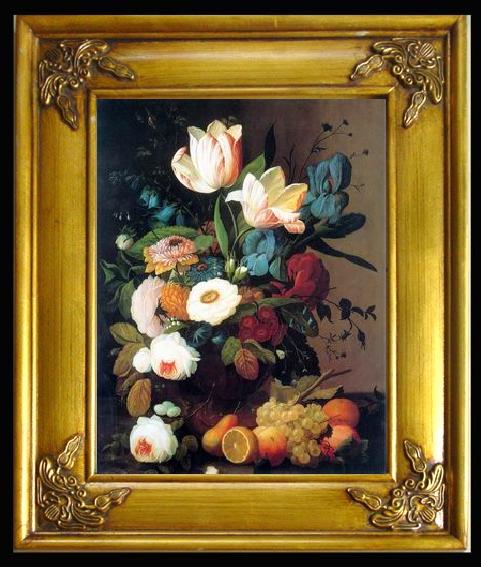 framed  unknow artist Floral, beautiful classical still life of flowers.132, Ta091